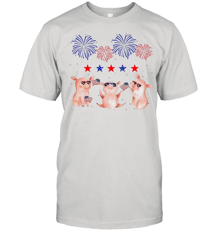 Proud American Flag Pigs, 4th of July shirt