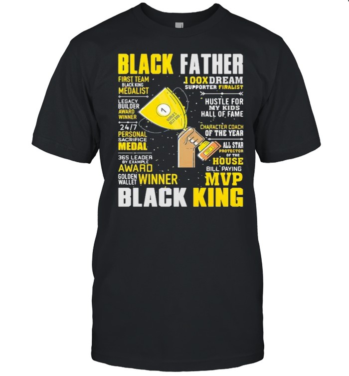 Black father black king winner cup shirt