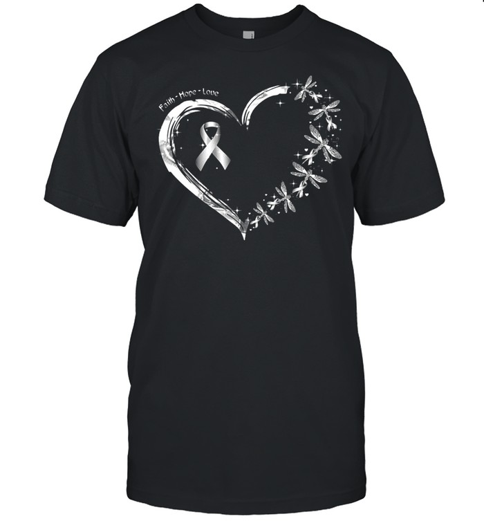 Faith Hope Love Dragonfly Cancer Awareness shirt