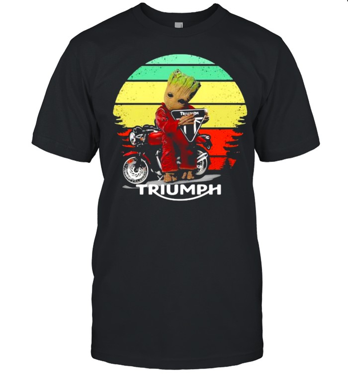 Groot hug Triumph Motor logo vintage shirt