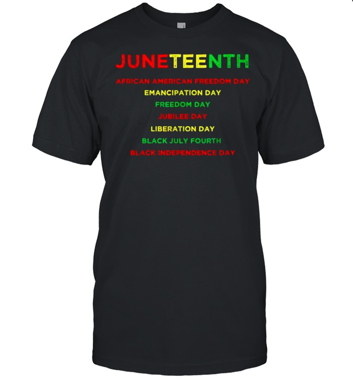 Juneteenth black july fourth emancipation day liberation shirt