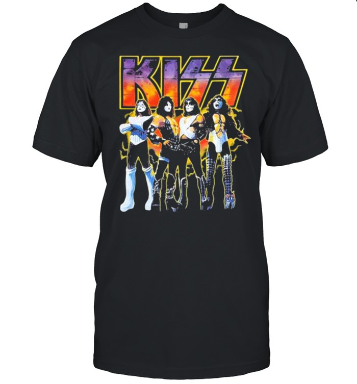 Kiss band rock music shirt