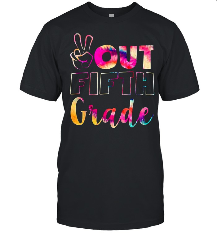 Out 5th Grade Tie Dye Graduation Class Of 2021 Virtual shirt