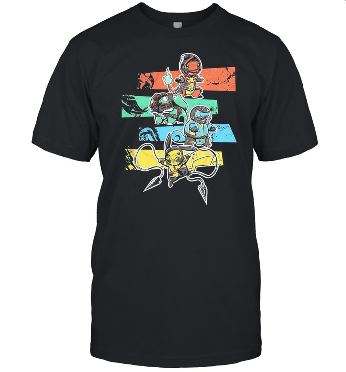 Pokemon Ninja Hitokage Bulbasaur Squirtle Pikachu Shirt