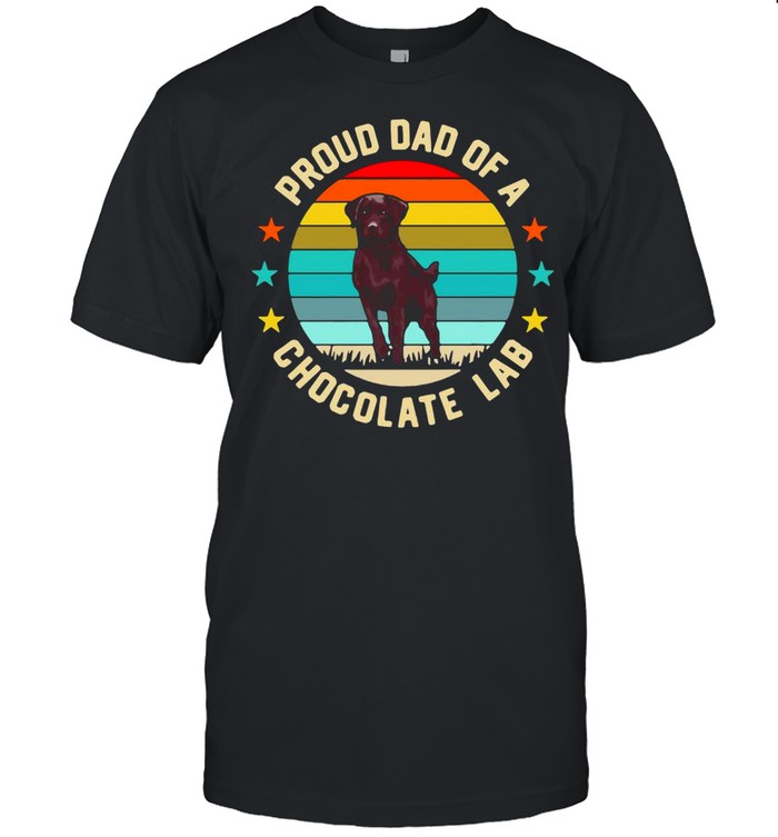 Best Chocolate Lab Dad Dog Lover Brown Labrador Retriever Shirt