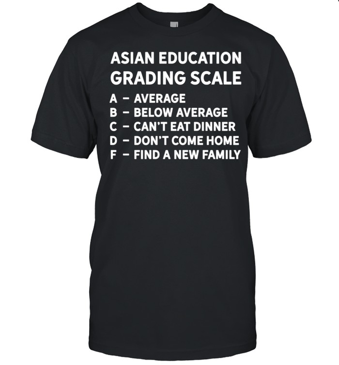 Asian Grading Scale School Student Teacher Humor Quote Shirt