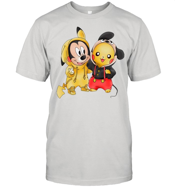 Best Friends Mickey Mouse And Pokemon shirt