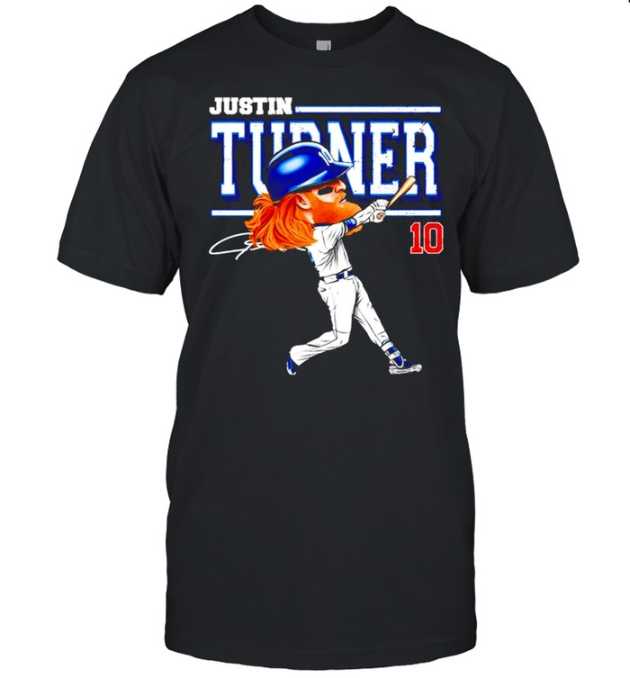 Los Angeles Baseball 10 Justin Turner Cartoon signature shirt