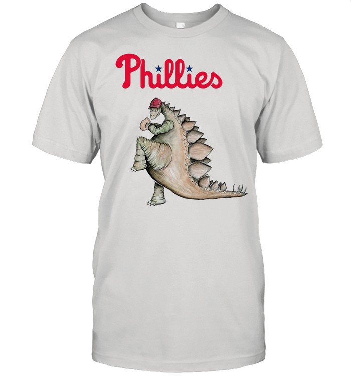 Philadelphia Phillies Godzilla throw a baseball shirt