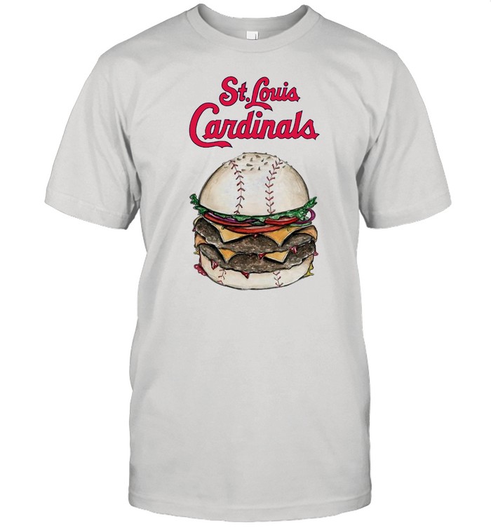 St. Louis Cardinals burger baseball shirt