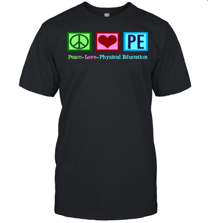 Peace Love P.E. for Physical Education PE shirt Classic Men's T-shirt