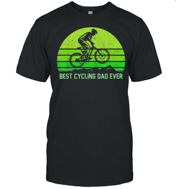 Vintage Retro Best Cycling Dad Ever Mountain Biking shirt