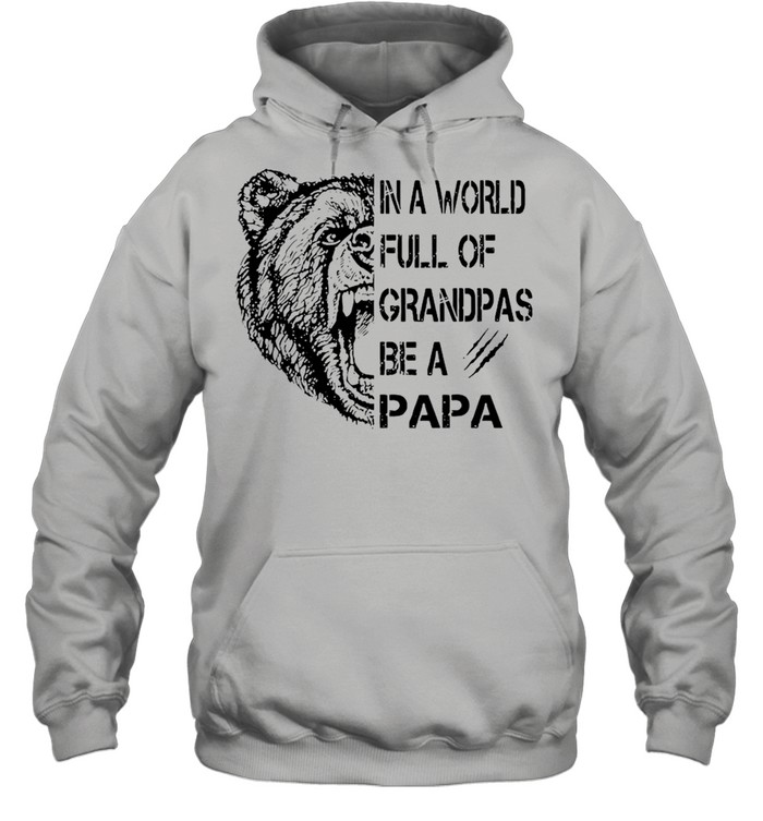 In A World Full Of Grandpas Be A Papa Bear  Unisex Hoodie