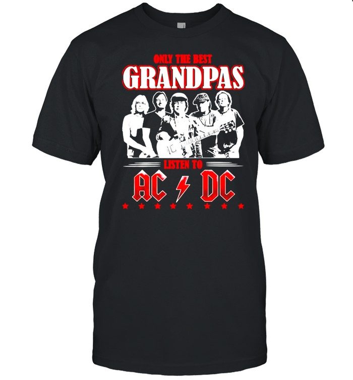 Only the best Grandpas listen to ACDC rock band shirt