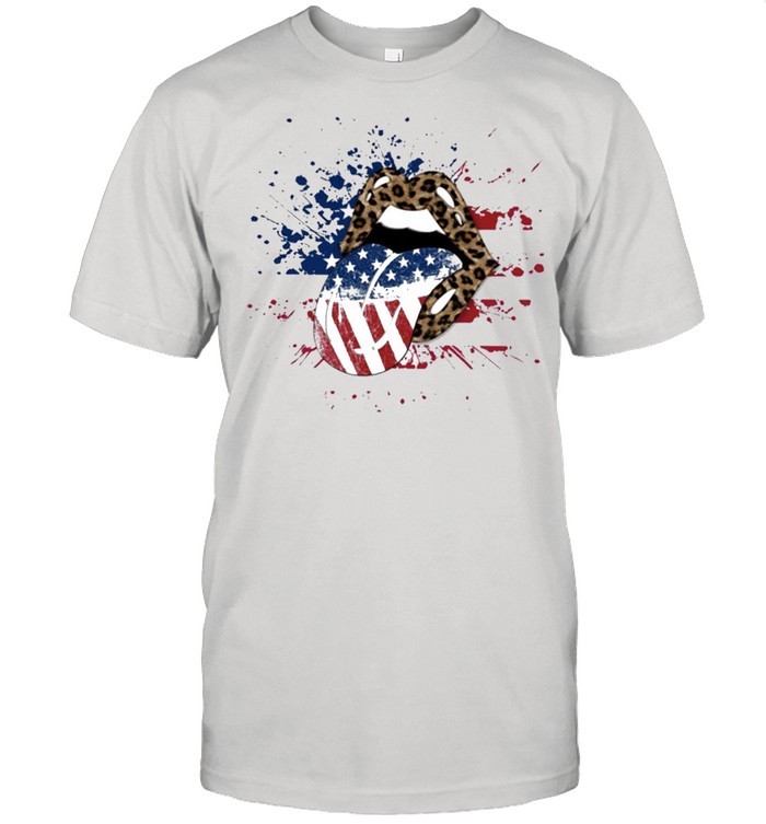 American flag lips shirt