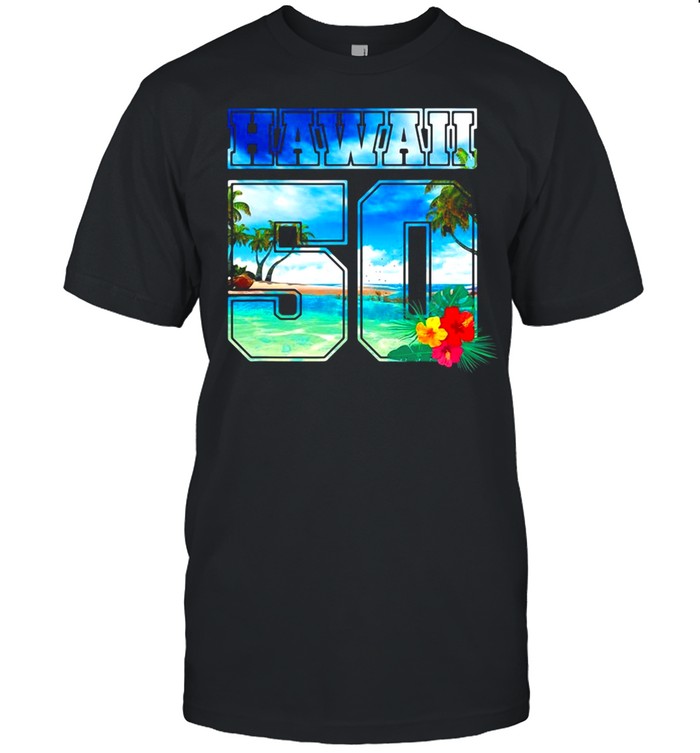 Hawaii 50Th State Hawaii Hibiscus 50 Ver2 T-shirt