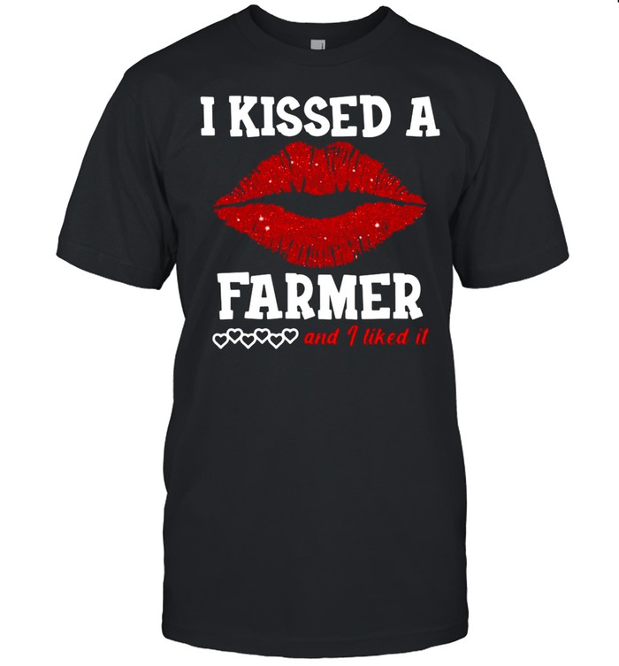I Kissed A Farmer And I Liked It Lips T-shirt