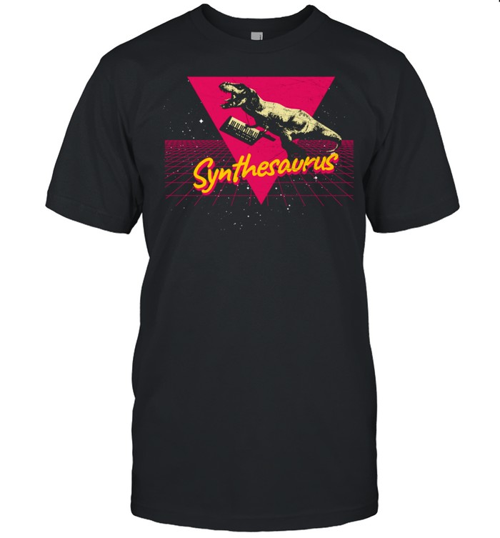 Keytar Synthesaurus Synthesizer Nerd Vintage Synth Langarmshirt Shirt