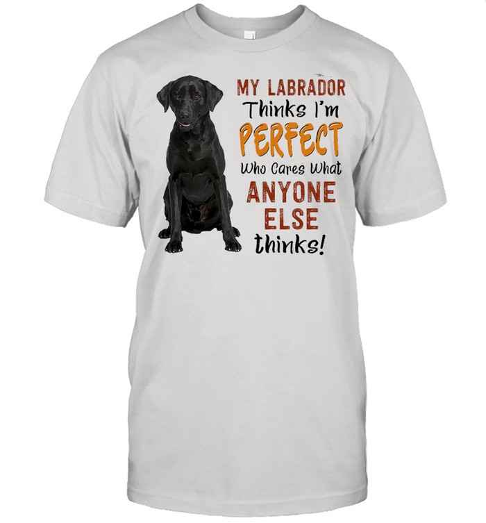 My Labrador Thinks I’m Perfect Who Cares What Anyone Else Thinks T-shirt