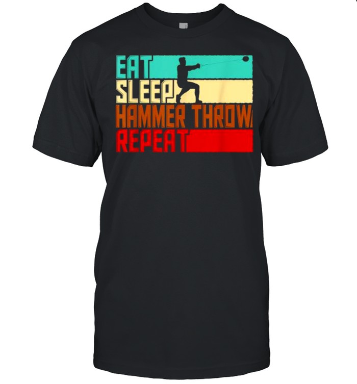 Eat Sleep Repeat Hammer Throw Vintage T-Shirt