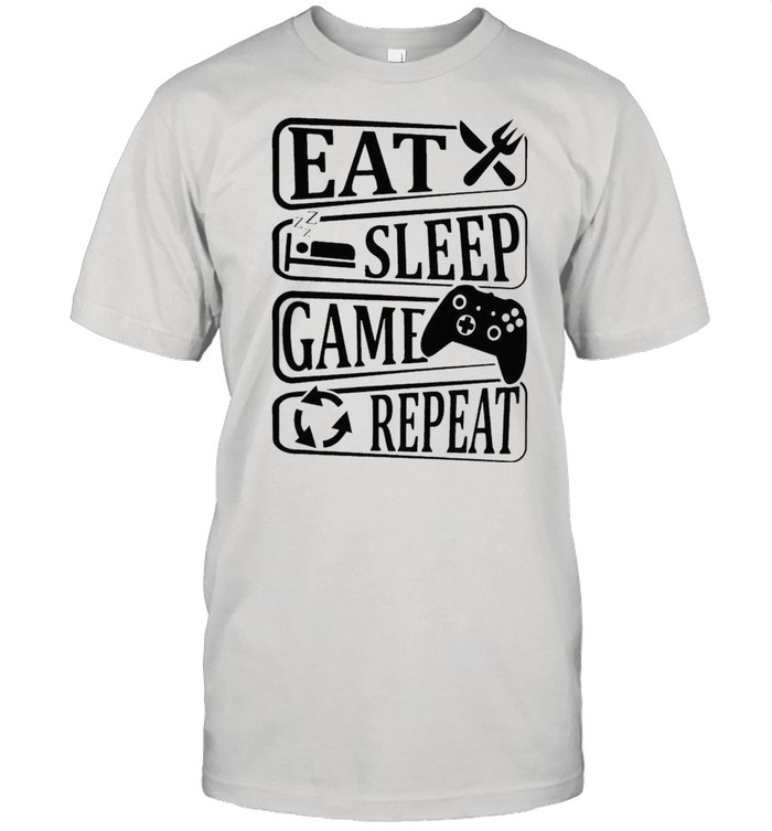 Eat sleep game repeat shirt