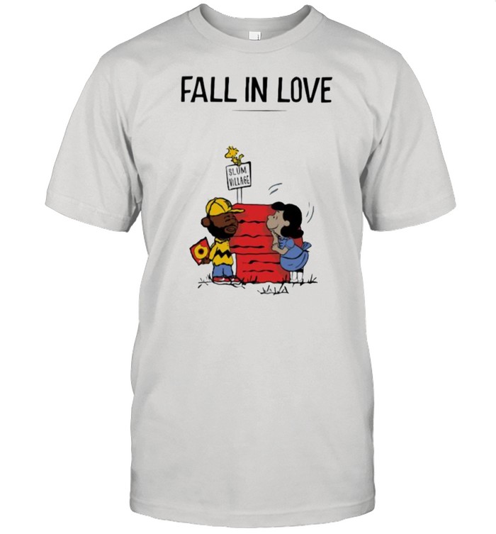 Fall in love slum village peanuts madvillain shirt