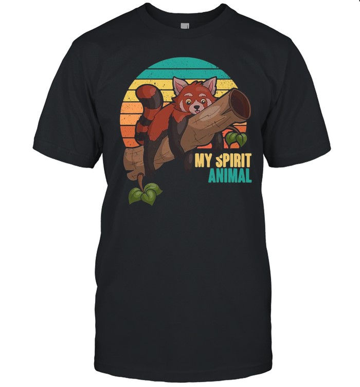 My Spirit Animal Funny Animal Retro Red Panda Vintage T-shirt