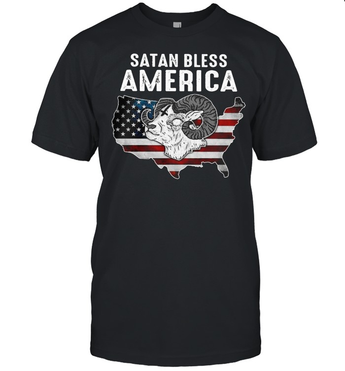 Satan bless america American flag shirt