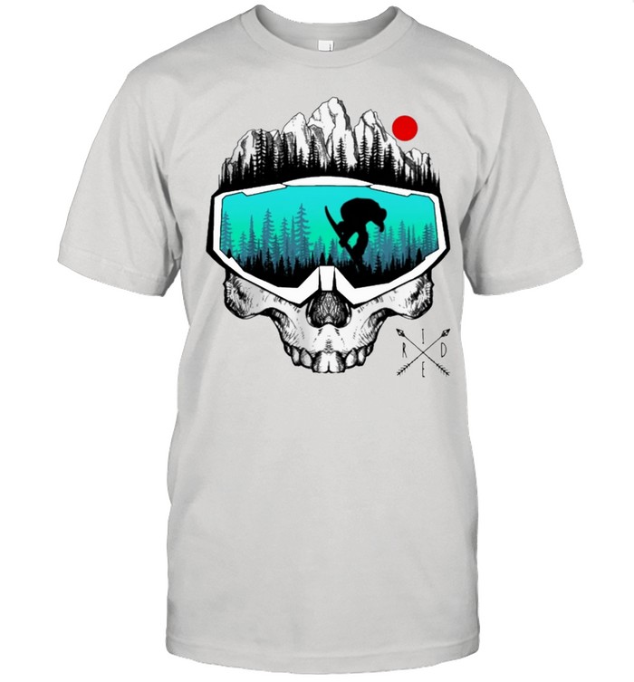 Snowboard skull mask shirt