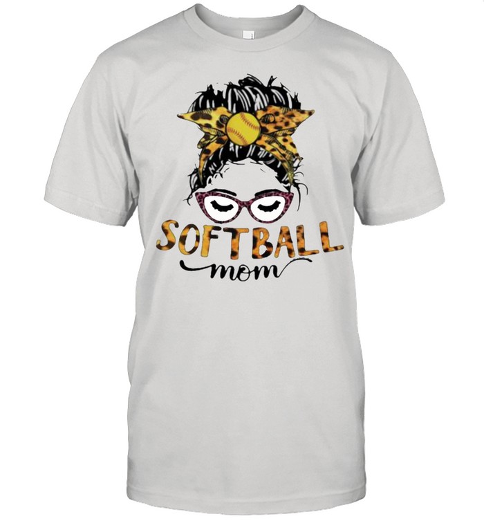 Softball Mom Lepoard Shirt