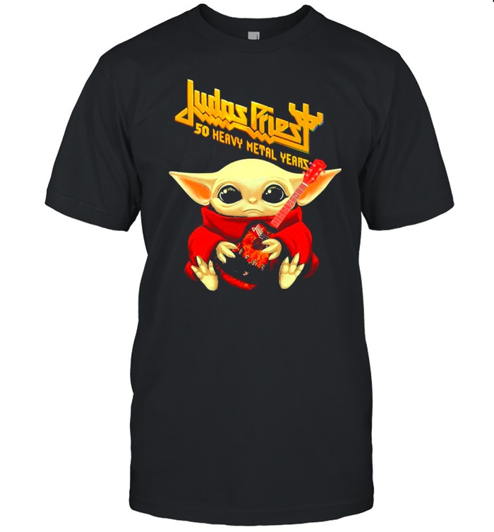 Star Wars Baby Yoda Hug Judas Priest 50 So Heavy Metal Years 2021 shirt