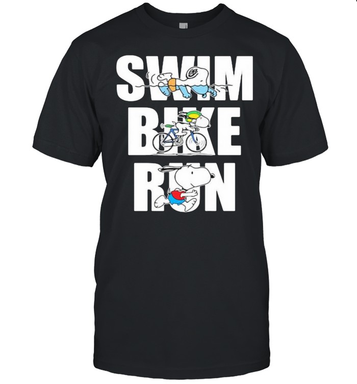 Swim bkie run snoopy shirt