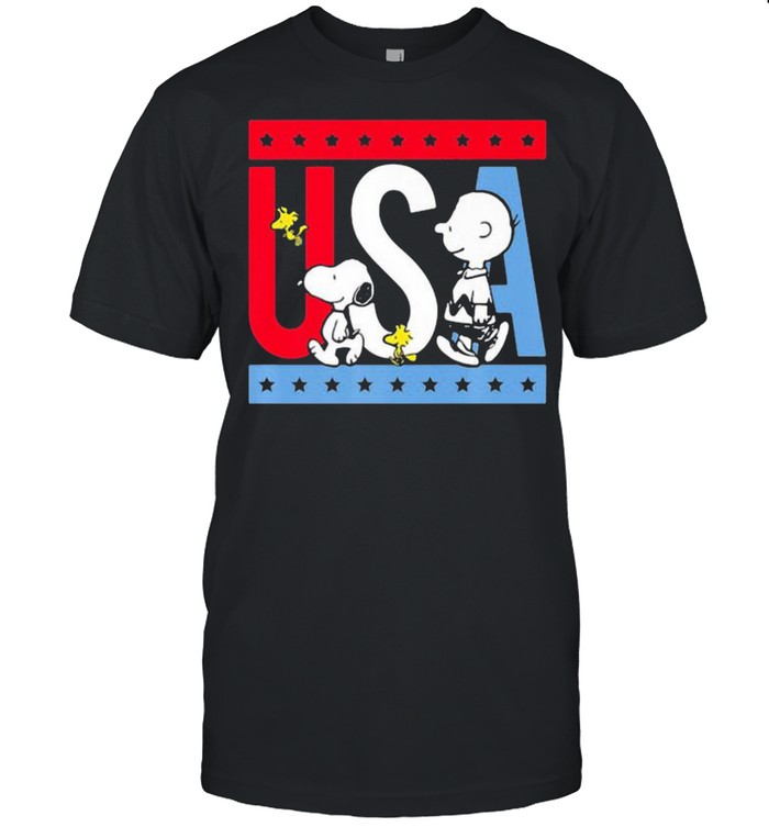 USA Snoopy and Charlie Stars Shirt