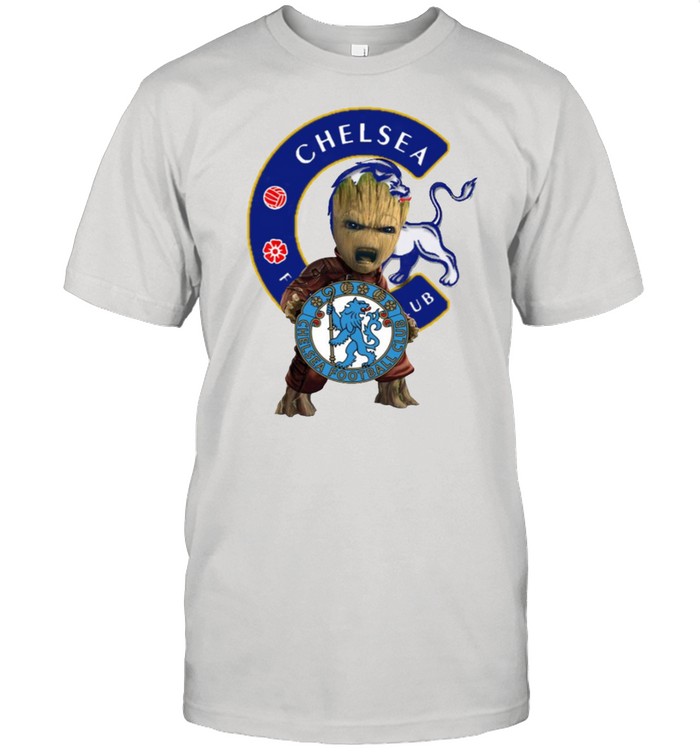 Baby groot hug Chelsea Champions Of Europe Shirt