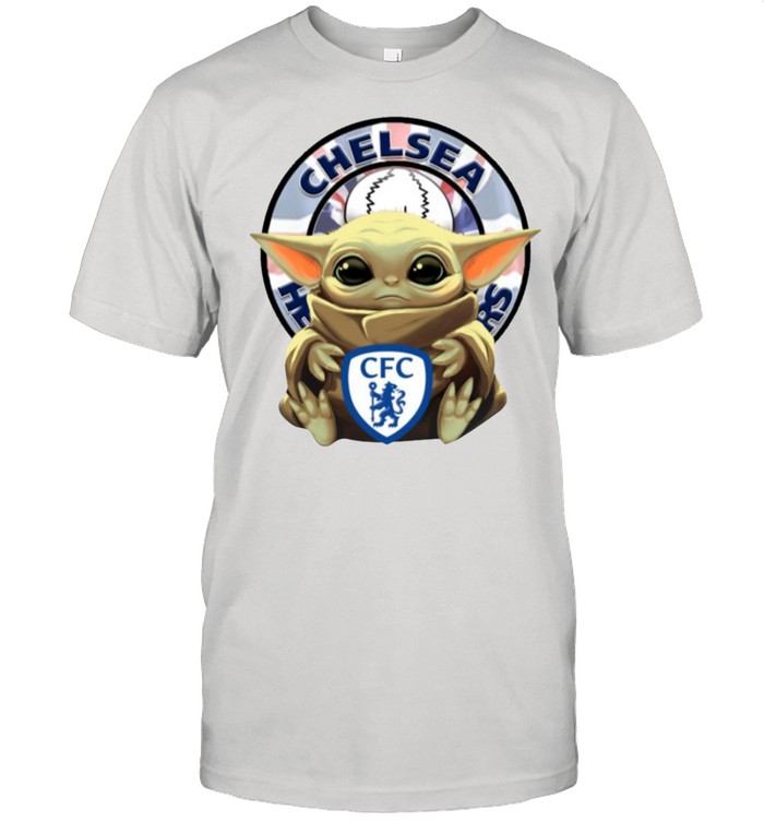 Baby yoda hug Chelsea UEFA Champions 2021 shirt