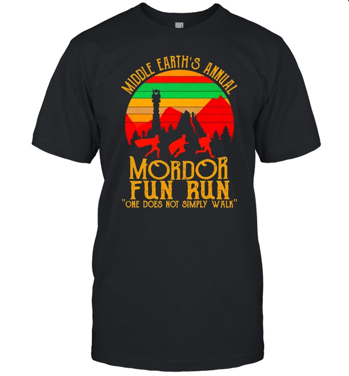 Good Mordor Fun Run One Does Not Simply Walk Vintage Retro T-shirt