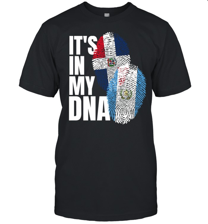 Guatemalan And Dominican Mix DNA Flag Heritage shirt