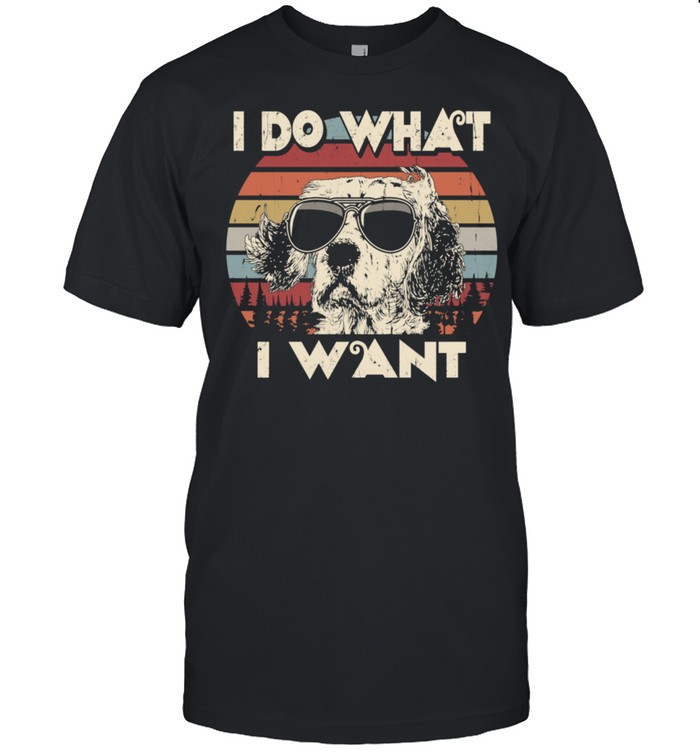 I do what I want English Setter Vintage Retro shirt