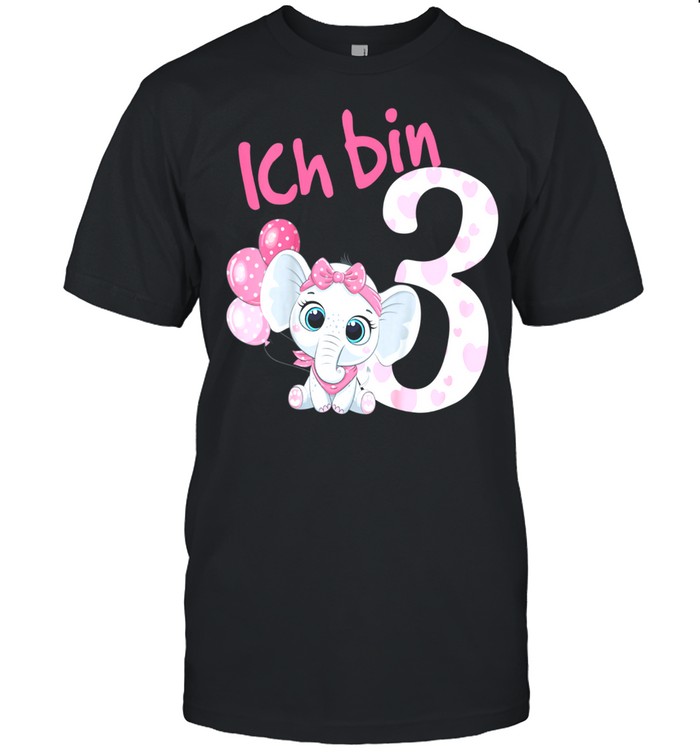 Kinder Geburtstagsshirt Süßer Elefant 3 Geburtstag Mädchen 3 Jahre shirt