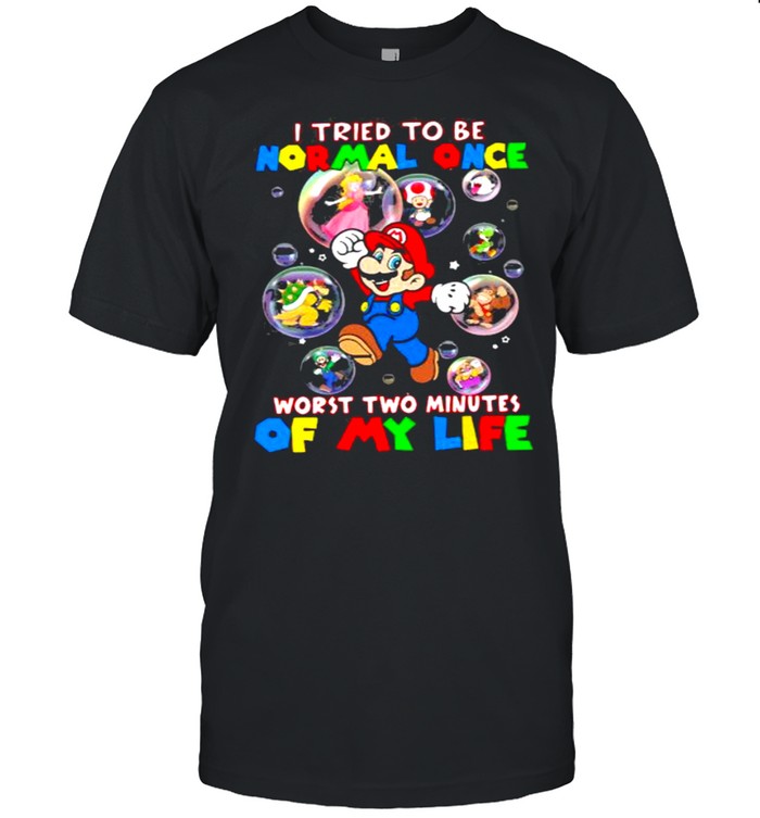 Mario I tried to be normal once worst two minutes of my life shirt Classic Men's T-shirt