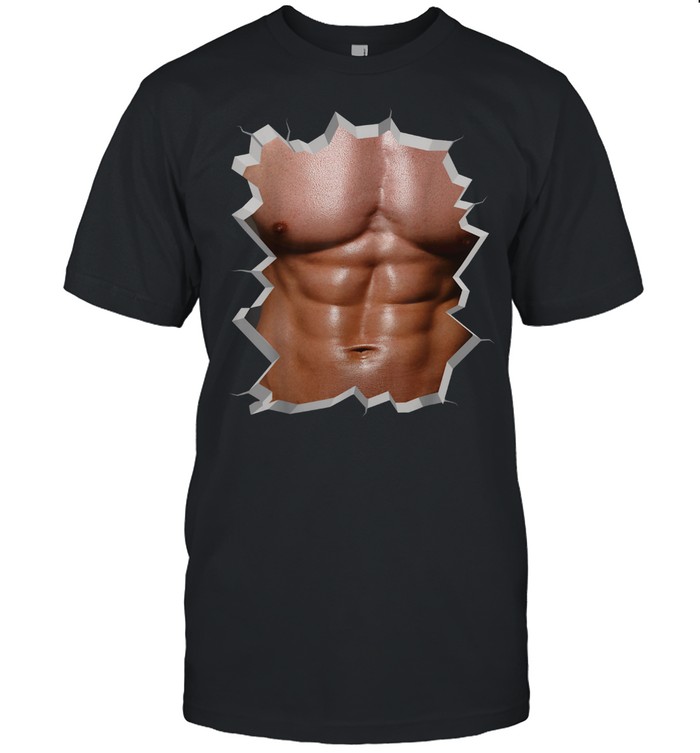 Men’s Muscle Shirt Bodybuilder Fake Sixpack shirt