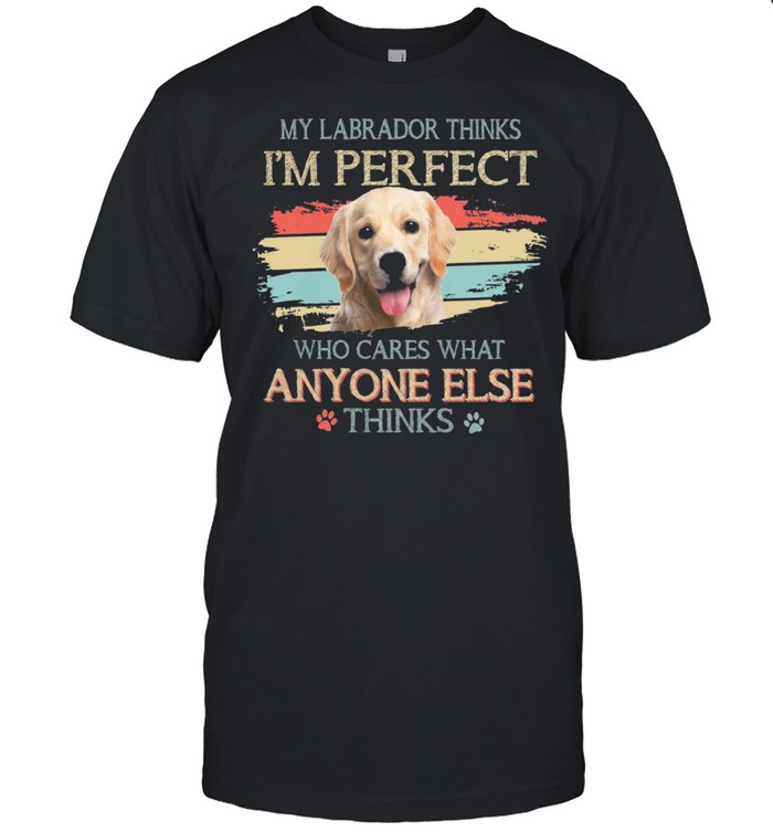 My Labrador Thinks Im Perfect Who Cares What Anyone Else Thinks Vintage shirt