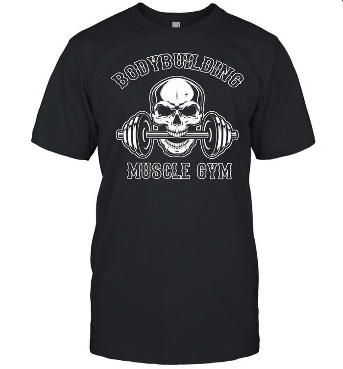 Skull Weights Bodybuilding Muscle Gym shirt