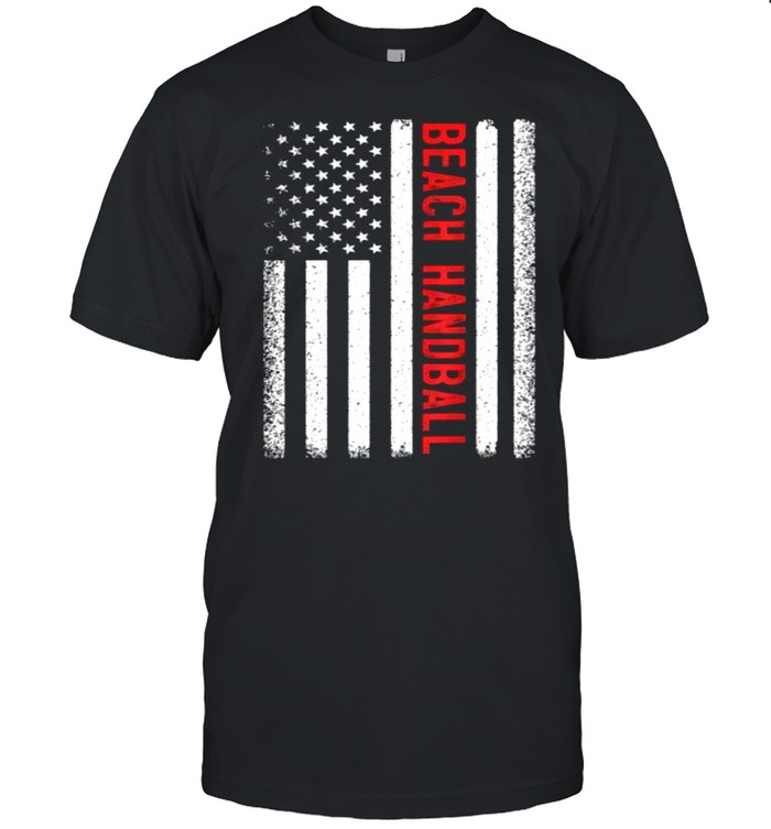 Beach Handball American Flag 4th of July T-Shirt