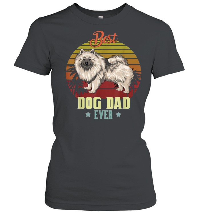 Best Dog Dad Ever Keeshond Vintage T- Classic Women's T-shirt