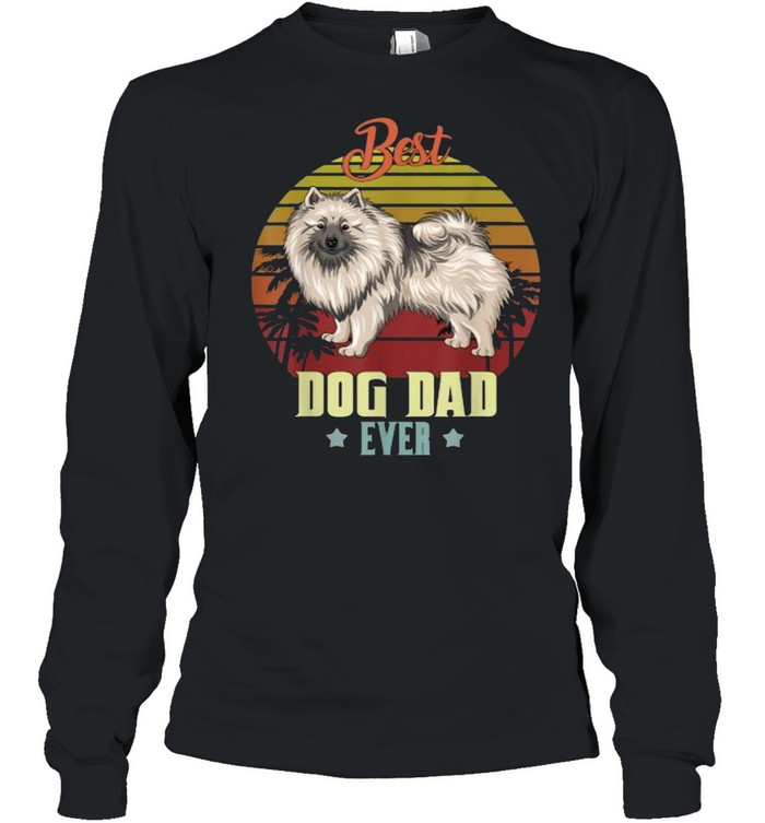 Best Dog Dad Ever Keeshond Vintage T- Long Sleeved T-shirt