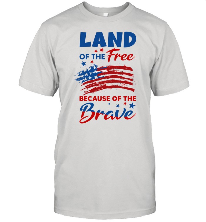 Land Of The Free Because Of The Brave Vintage American Flag shirt