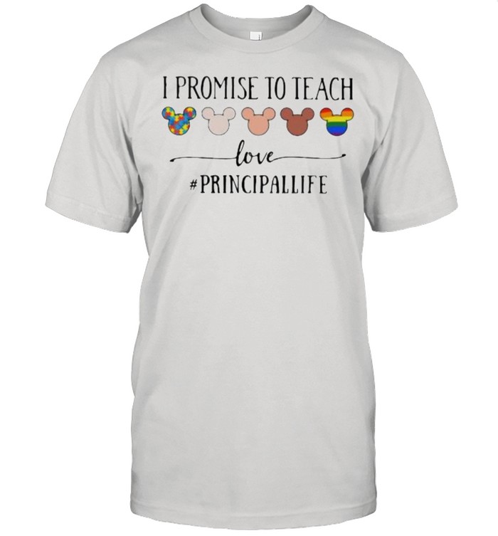 I Promise To Teach Love Principallife Autism LGBT  Classic Men's T-shirt