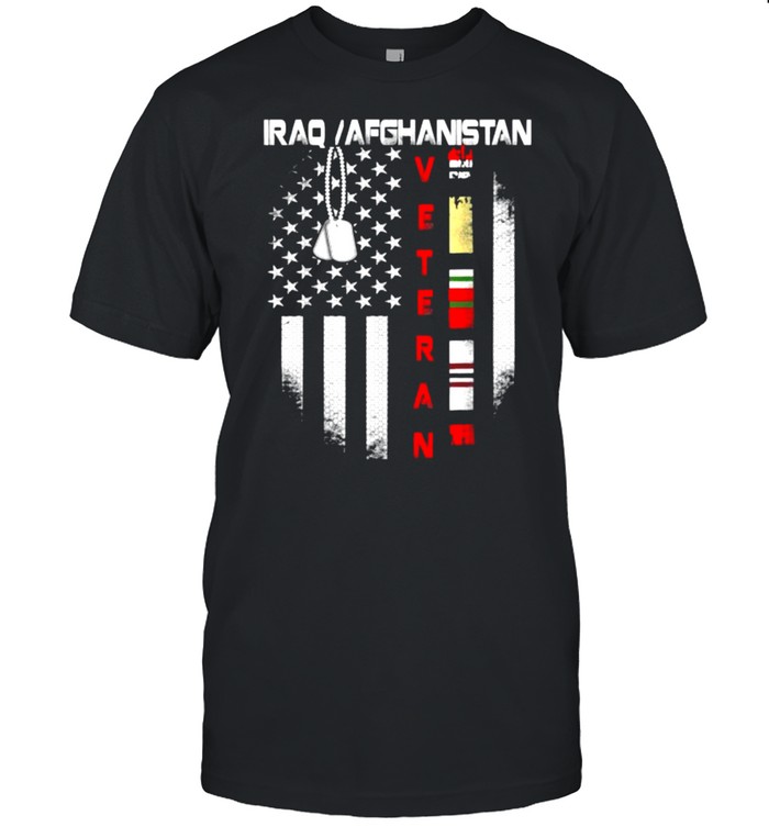 Iraq Afghanistan Veteran Flag Patriotic T-Shirt