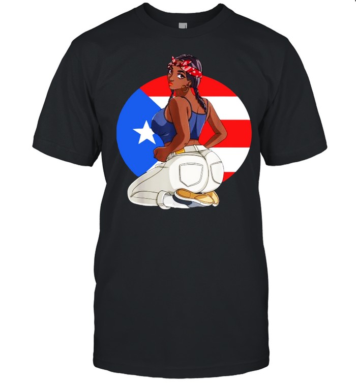 Boricua Morena Puerto Rican Girl Rico Flag T-Shirt
